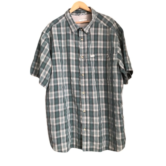 Columbia Omni-Shade Sun Protection Plaid Short Sleeve Shirt Size XXL 2TG - Picture 1 of 10